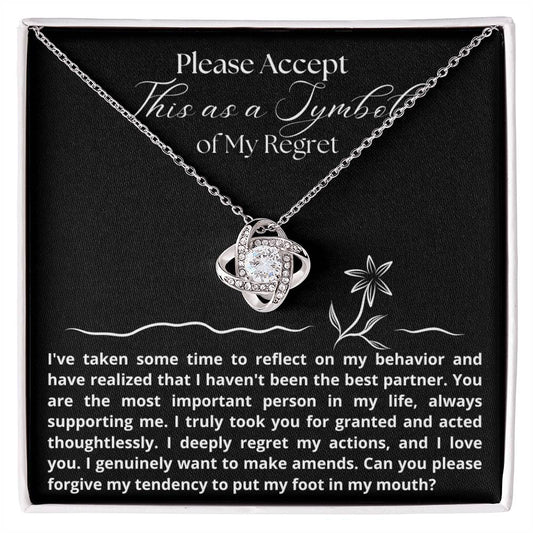 Please accept this as a symbol of my regret jewelry message card, apology gift - Heartfelt Sparks