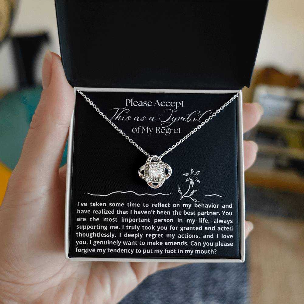 Please accept this as a symbol of my regret jewelry message card, apology gift - Heartfelt Sparks