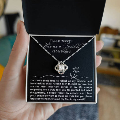 Please accept this as a symbol of my regret jewelry message card, apology gift - Heartfelt Sparks