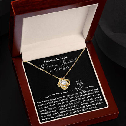 Please accept this as a symbol of my regret jewelry message card, apology gift - Heartfelt Sparks