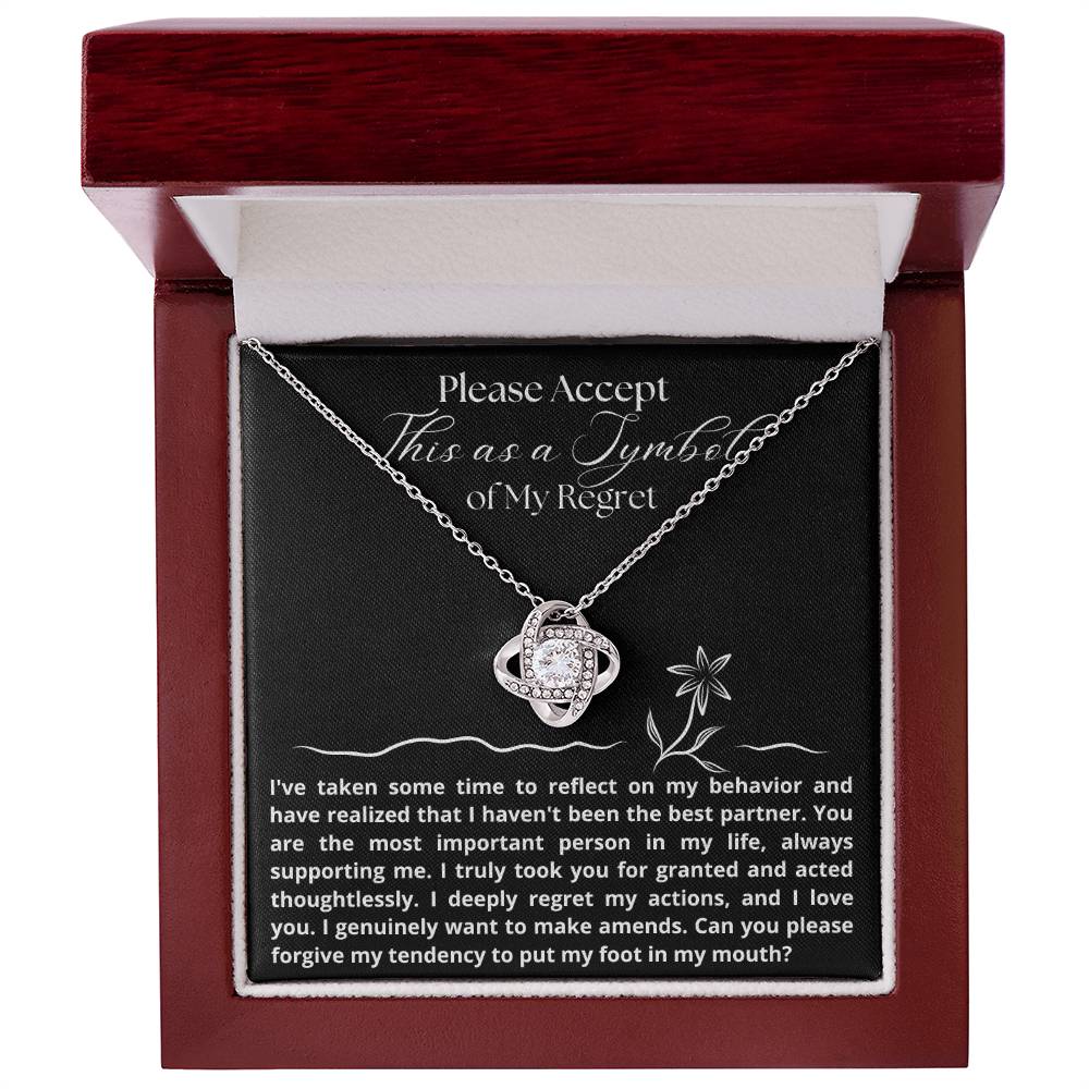 Please accept this as a symbol of my regret jewelry message card, apology gift - Heartfelt Sparks