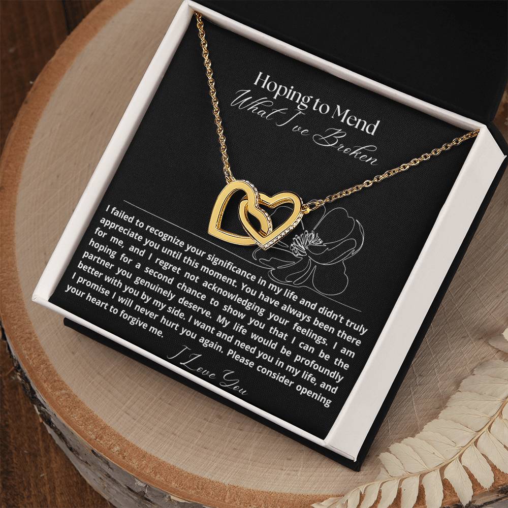 Unique Apology Gift: Message Card Jewelry Set - Heartfelt Sparks