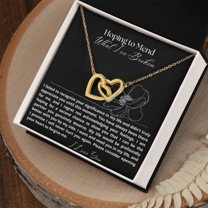 Unique Apology Gift: Message Card Jewelry Set - Heartfelt Sparks