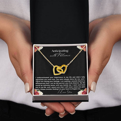 Anticipating with patience jewelry message card, apology gift - Heartfelt Sparks