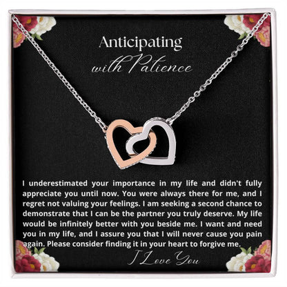 Anticipating with patience jewelry message card, apology gift - Heartfelt Sparks