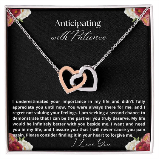 Anticipating with patience jewelry message card, apology gift - Heartfelt Sparks