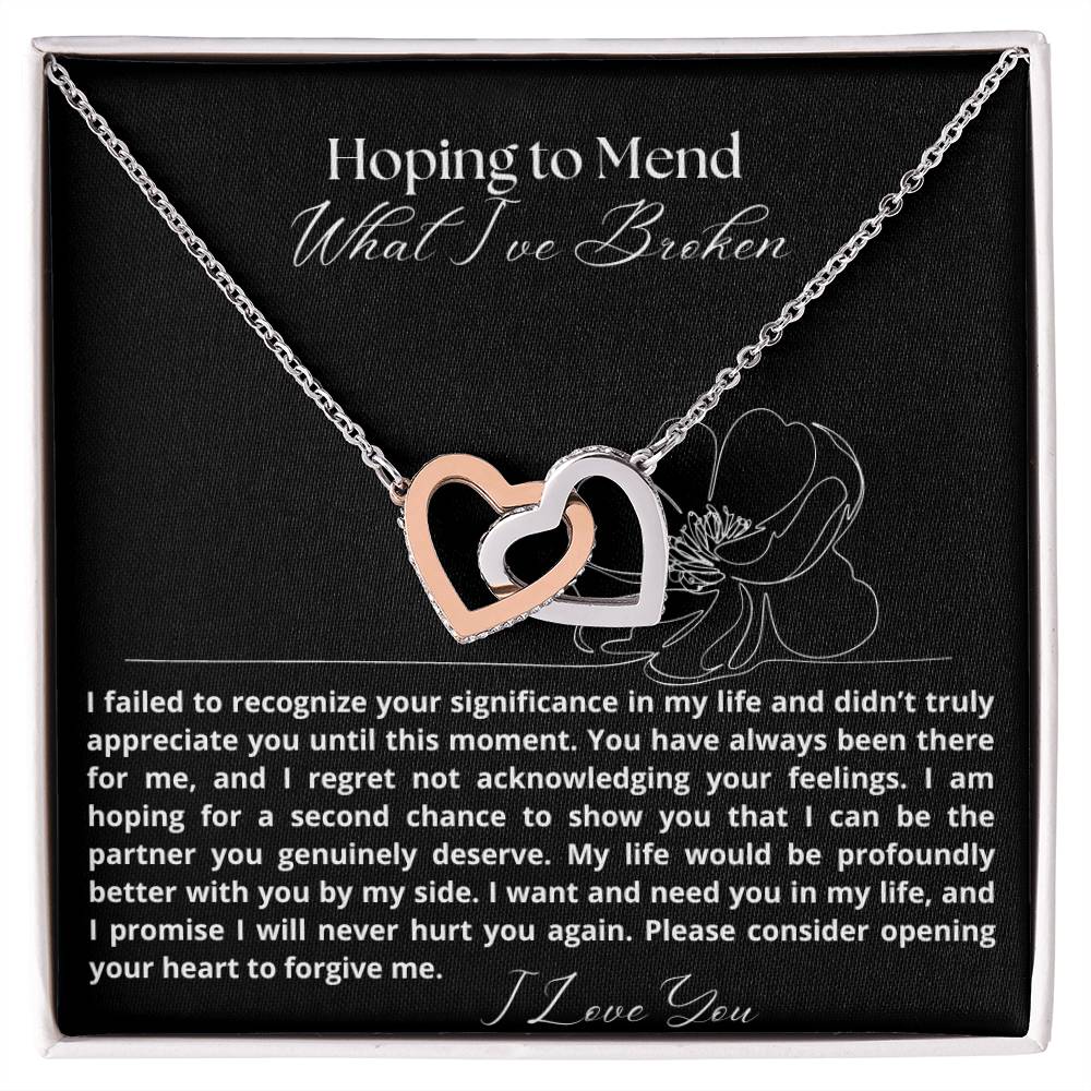 Unique Apology Gift: Message Card Jewelry Set - Heartfelt Sparks