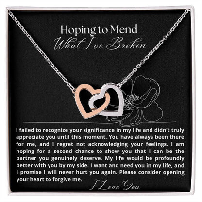 Unique Apology Gift: Message Card Jewelry Set - Heartfelt Sparks