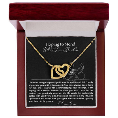 Unique Apology Gift: Message Card Jewelry Set - Heartfelt Sparks