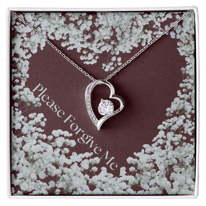 Please forgive me jewelry message card, apology gift