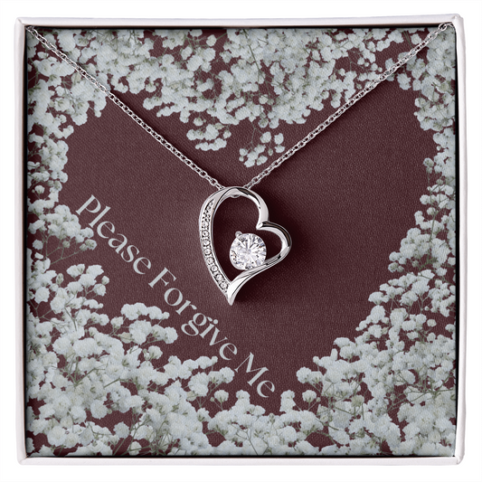 Please forgive me jewelry message card, apology gift