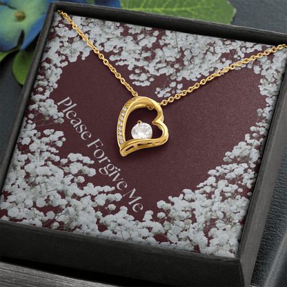 Please forgive me jewelry message card, apology gift