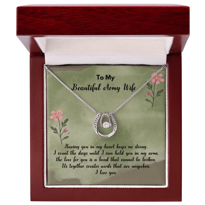 Birthday message card gift for army wife - Heartfelt Sparks