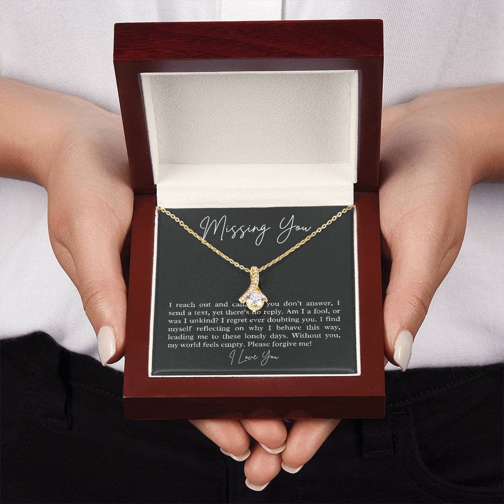 Missing You alluring beauty necklace, apology gift for her - Heartfelt Sparks
