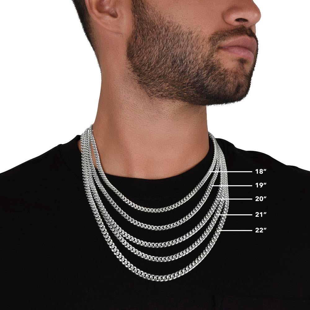 This guy's retired jewelry message card, Cuban link chain retirement gift for him - Heartfelt Sparks